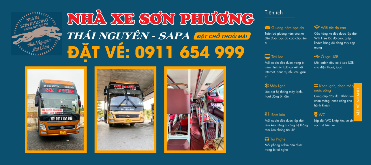 Hướng dẫn đặt xe Sơn Phương Thái Nguyên Sa Pa nhanh nhất. Xe chạy hàng ngày