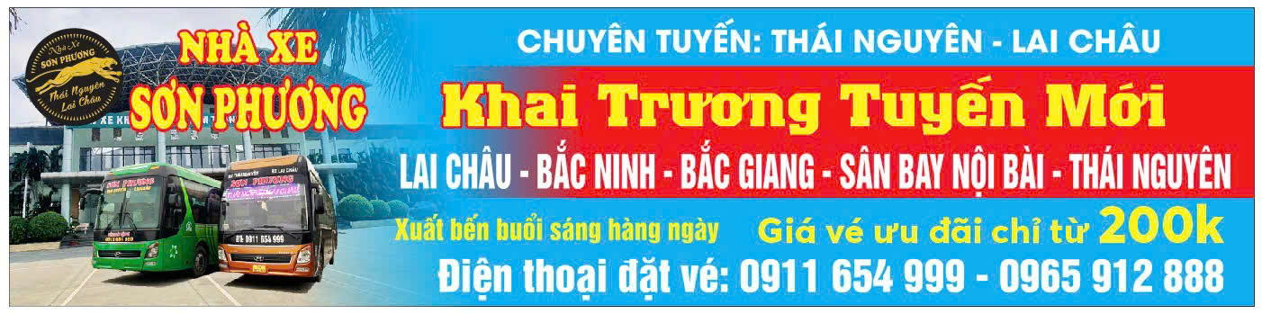 Xe khách Sơn Phương Bắc Giang đi Lai Châu (Xe đêm). Đặt vé ngay !